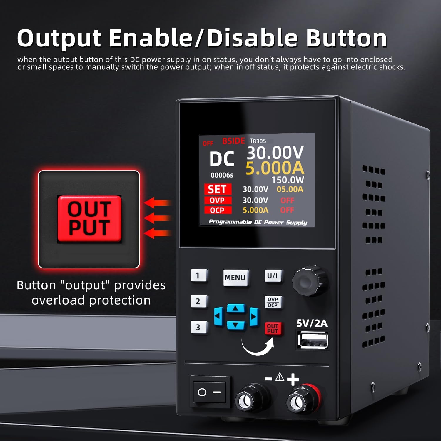 BSIDE – alimentation régulée e - Programmable Dc Power Supply 30V 10A avis et prix