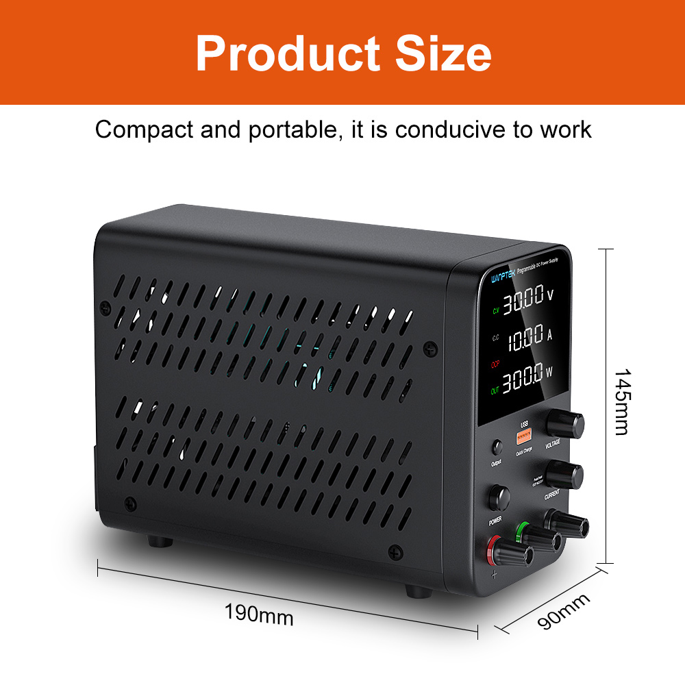 Wanptek – alimentation cc Prog - Programmable Dc Power Supply 30V 10A avis et prix