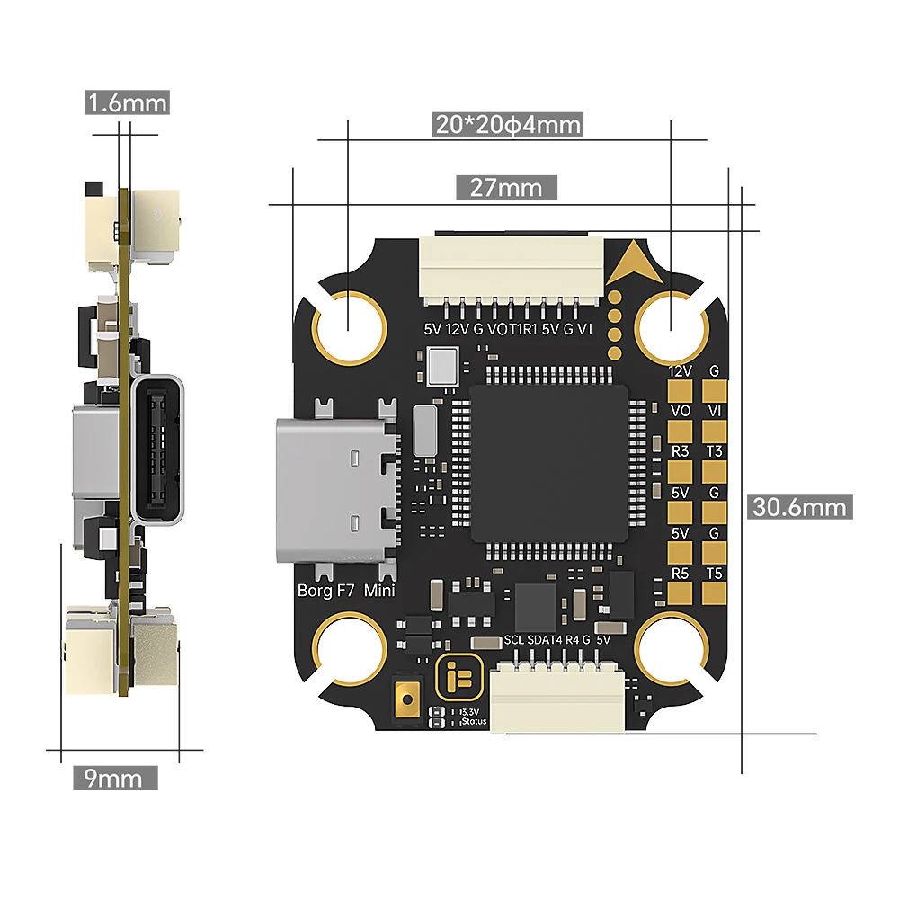 Contrôleur de vol de drone FPV - Fpv Flight Controller F7 Stack 60A avis et prix