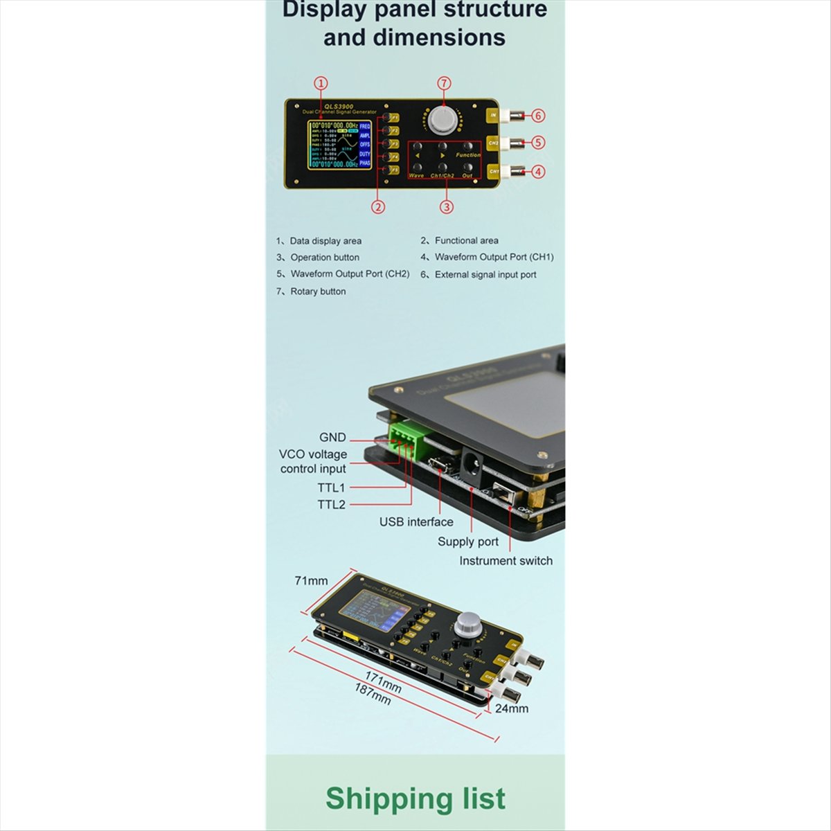 OKgood Générateur de signal à  - Function Arbitrary Waveform Generator avis et prix